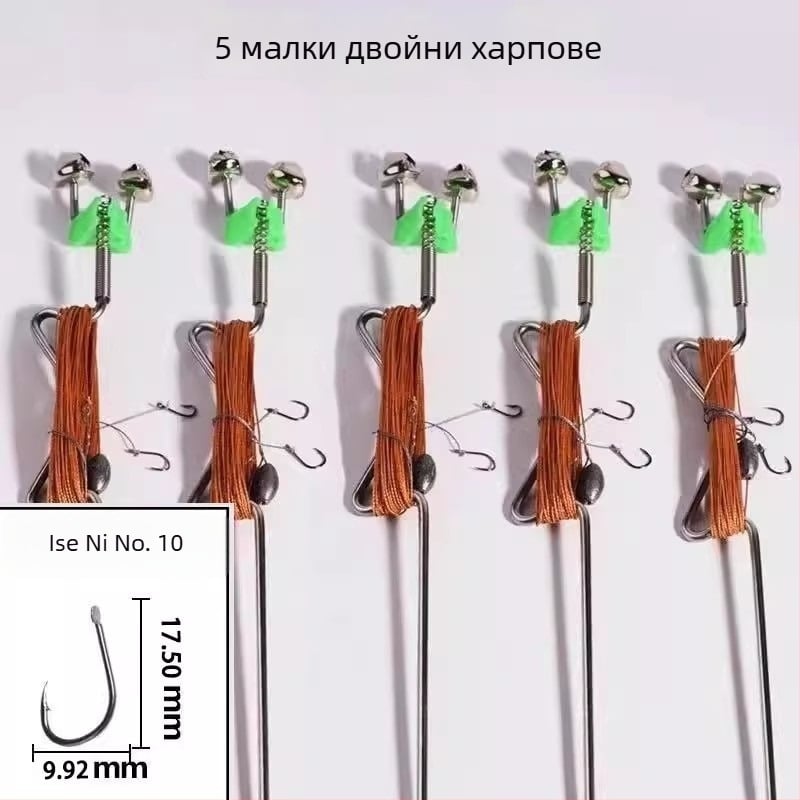 Неръждаема стоманена пружинна експлозивна кука за автоматичен риболов – бодлива кука за поточен риболов