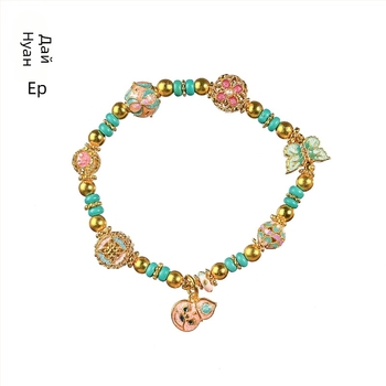 Гривна с пеперуден мотив от мед със истинско златно покритие, Daiman Jewelry, унисекс, корейски стил, подарък за годишнина, лято 2025 издание