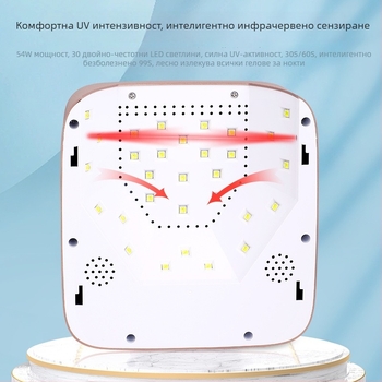 LED безжична лампа за нокти S50 – Ka Qi Duo Duo, презареждаща, светлинна терапия, бързо сушене, преносима