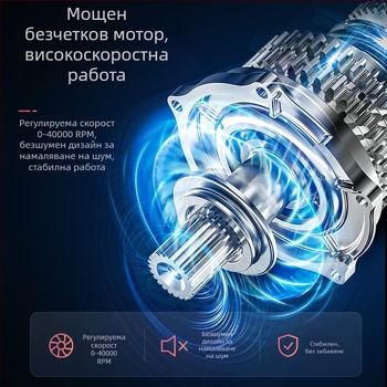 UV-902 Електрически файл за маникюр с безчетков мотор, голям дисплей и метален корпус