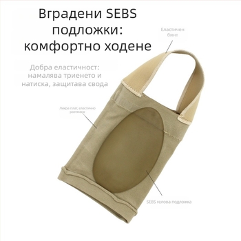 Стелки за аркова опора със презрамки – ударопоглъщаща полустелка, Lycra + SEBS, модел 453