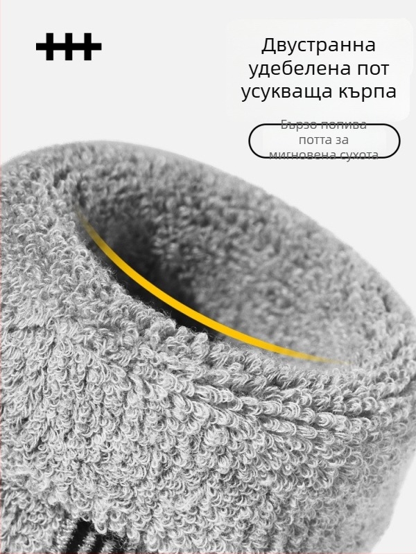 Спортна лента за китка с високоеластична компресия и попиване на пот – полиестерно влакно, за бадминтон, защита на китката, лента за китка