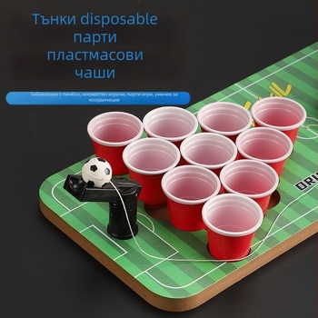 Мини Beerpong Табло за пиене на маса със шотове и борд за футбол и баскетбол пинбол (Дървен; Huanyu; За възраст 7–60; За вътрешна употреба)