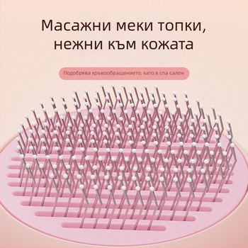 Грижа за козината на домашни любимци: спрей‑гребен за котки и кучета с иглена част – инструмент за премахване на изпадащи косми и заглаждане, материали: PP/TPR/ABS/неръждаема стомана