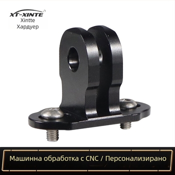 Фиксиран скоба за метална рамка на кучешка клетка, съвместим с GoPro и DJI екшън камери; разстояние между отворите 15–24 мм; алуминиева сплав