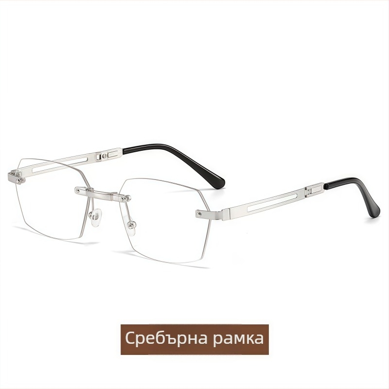 Сгъваеми очила за четене с дизайн на китайски пейзаж, семпли, преносими, леки и устойчиви, лещи с UV защита, рамка от титиева сплав