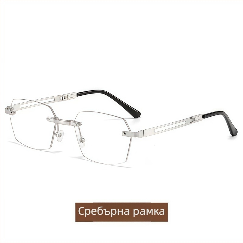 Сгъваеми очила за четене с дизайн на китайски пейзаж, семпли, преносими, леки и устойчиви, лещи с UV защита, рамка от титиева сплав