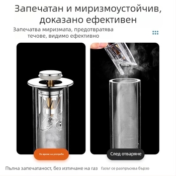 Дренаж за умивалник с бутонен тип, анти-мирисно ядро за отскок, меден корпус, CNC обработка, модерен минималистичен стил