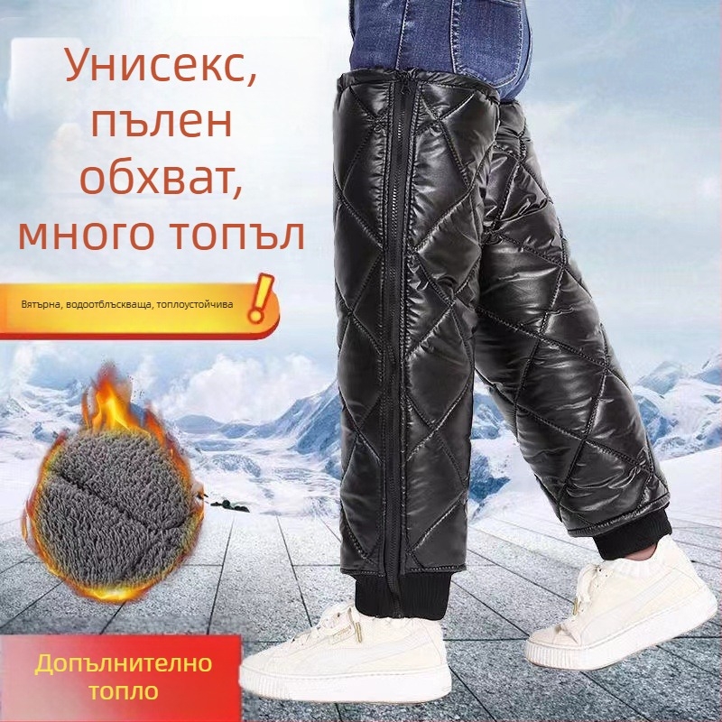 Зимни електрически мотоциклетни наколенки с флис подплата, топли, ветроустойчиви и водоустойчиви, защита на коляното, унисекс, за каране на открито, 6 часа топлина