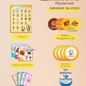 Детска настолна игра: Панда китайски ресторант — симулация на управление, математическо обучение и внимание; Материал: Друг; Бранд: Нови продукти; 3C категория: Играчки за над 14 години; Приложима възраст: 0-3 години; Класификация: Go