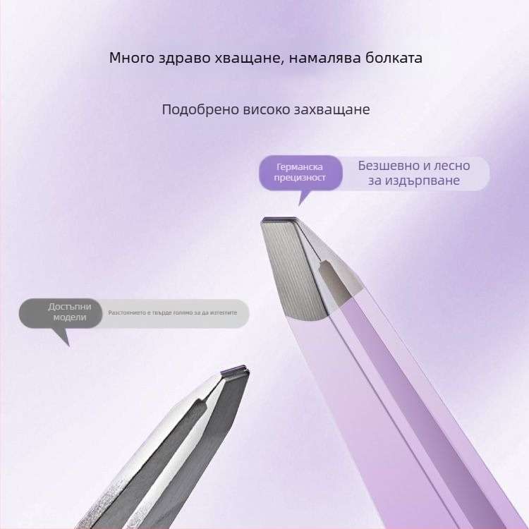Пинсети за акне и премахване на черни точки – медицински клас, неръждаема стомана, Charming, код на продукта Meihai hb-gradient purple 4-piece set, щипка за мигли, срок на годност 3 години
