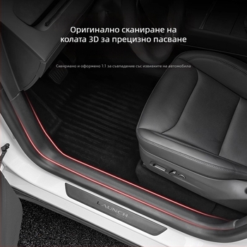 Ивица на праг за Tesla YL, PP материал, лепящ монтаж, странична част на автомобила