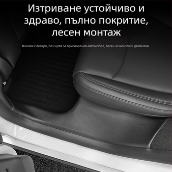 Ивица на праг за Tesla YL, PP материал, лепящ монтаж, странична част на автомобила