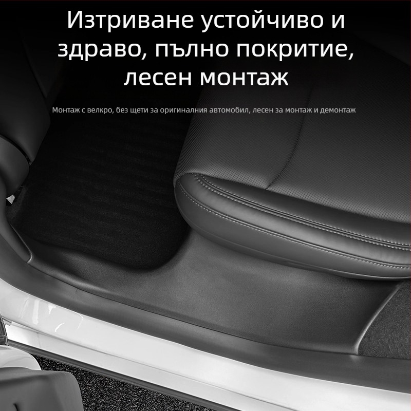 Ивица на праг за Tesla YL, PP материал, лепящ монтаж, странична част на автомобила