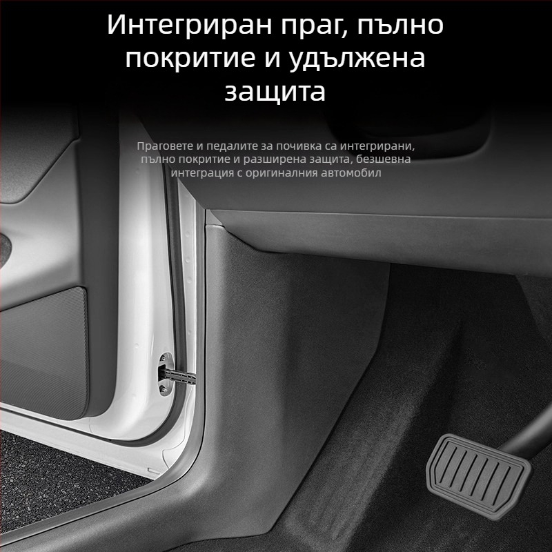 Ивица на праг за Tesla YL, PP материал, лепящ монтаж, странична част на автомобила