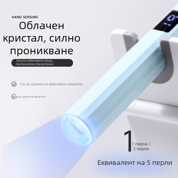 Ръчна лампа за маникюр, преносима презареждаща UV/LED лампа за фототерапия на нокти, пластмасово тяло, 25.6 g