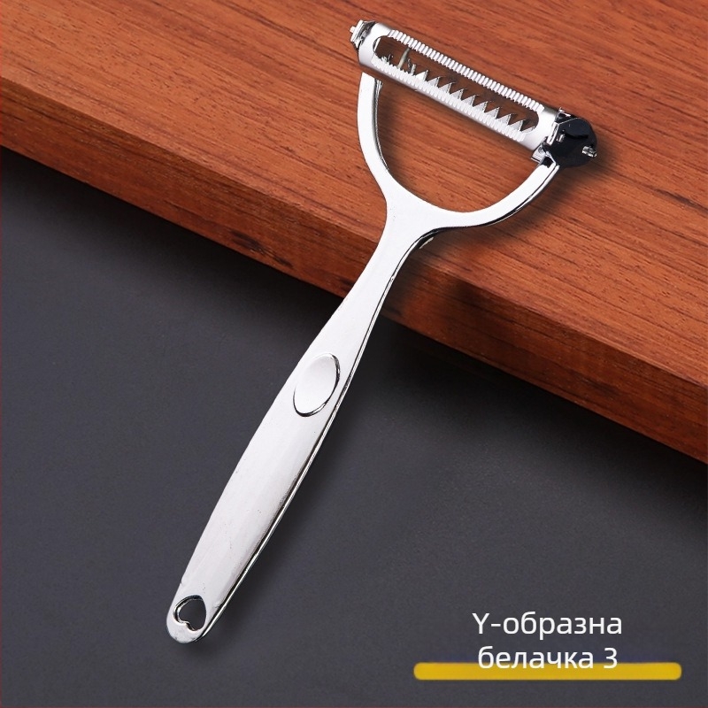 Обелвач за плодове и зеленчуци, цинкова сплав, кухненски мултифункционален инструмент (Материал: цинкова сплав; Функция: мултифункционална; Категория: обелвач)