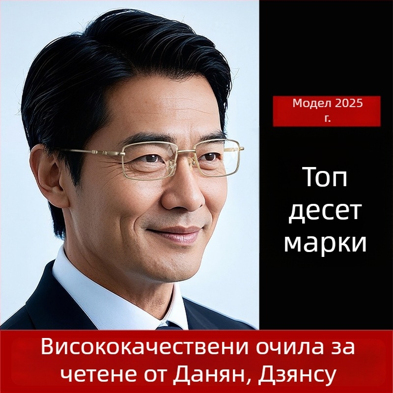 Очила за четене от паметна титанова сплав с защита от синя светлина и увеличително стъкло, модел 66611, здрави и устойчиви на надраскване за възрастни