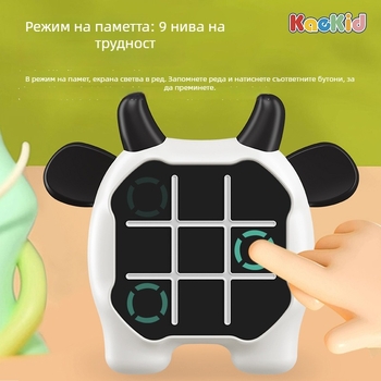 Електронна настолна игра за двама — Tic-Tac-Toe с памет, пластмасова, за деца 4–14 г