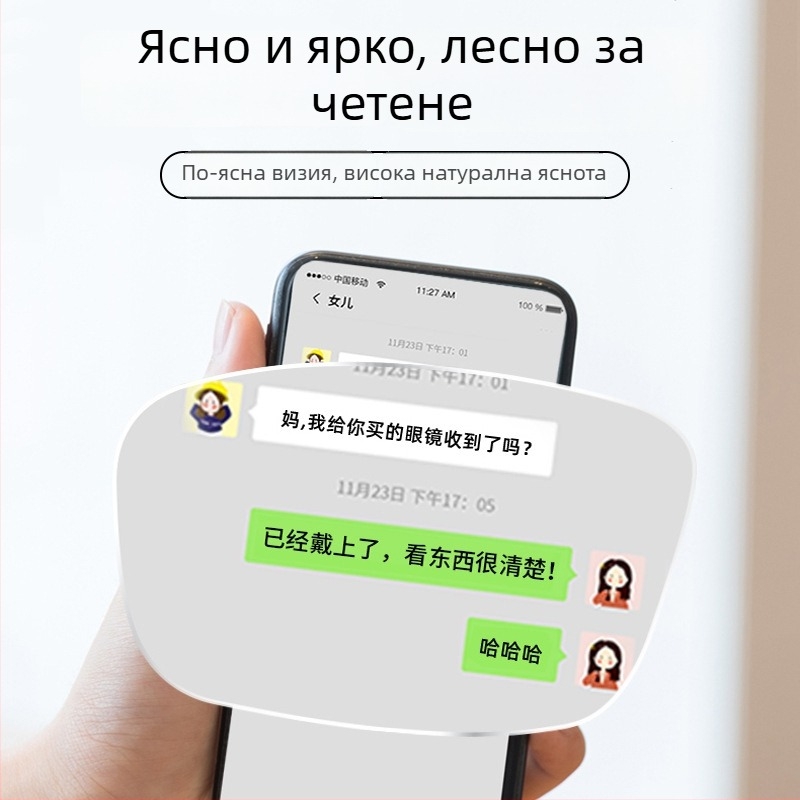 Очила за пресбиопия за възрастни, висока разделителна способност, асферични лещи, пълна рамка, квадратна метална рамка