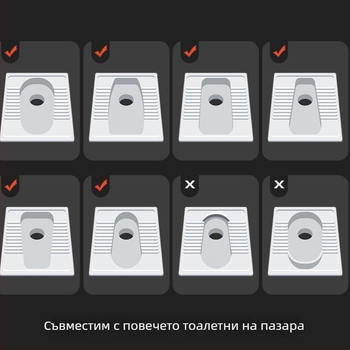 ABS капак за клек-тоалетна Mojia, модерен минималистичен стил, модел 15, разстояние между отвори: най-често срещано