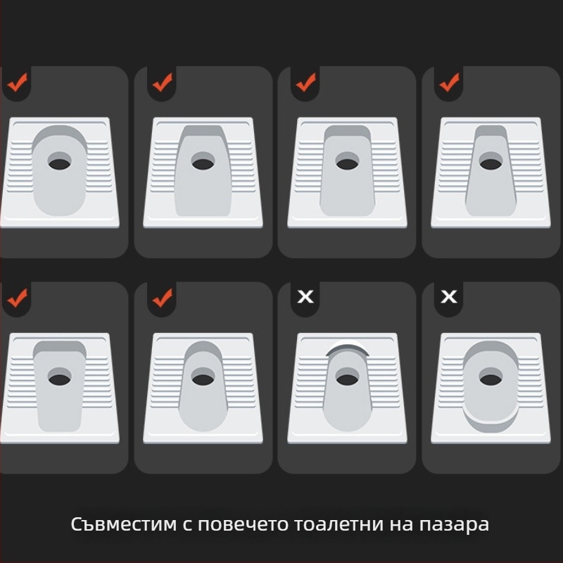 ABS капак за клек-тоалетна Mojia, модерен минималистичен стил, модел 15, разстояние между отвори: най-често срещано