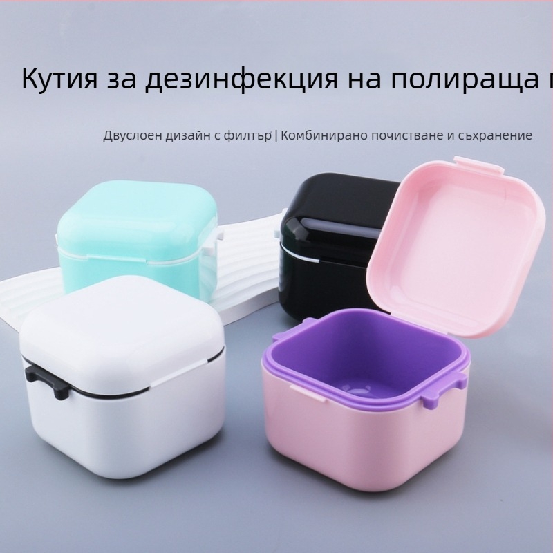 Кутия за стерилизация и съхранение на маникюрни фрези, алкохолна накисваща кутия и почистване на маникюрни инструменти