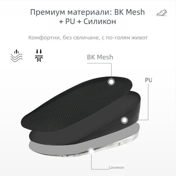 Модел: Повишаваща стелка; Стил: Полустелка; Материал: Gel+PU пяна; Категория: Полустелка; Съвместимо със маратонки, кожени обувки, ботуши, спортни и работни обувки