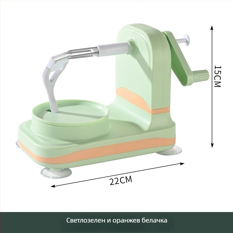 Автоматичен белач за ябълки - ръчно въртящ се, многофункционален, ABS+PP+неръждаема стомана конструкция, печат на лого наличен, пускане през 2025 г.