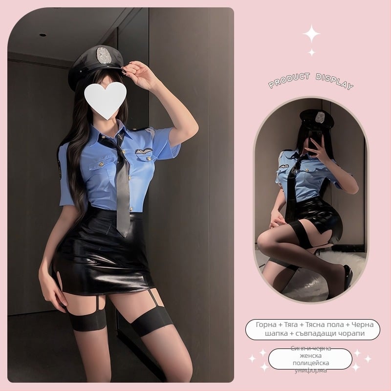 Cosplay униформа комплект: Cartoon стил, полиестерна тъкан, мини пола, яка с ревер, ръкави ¾, основна материя 90–95% полиестер