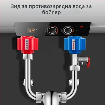 Електрически водонагревател — антиелектрична стенна бариерна защита, универсален аксесоар с месингов конектор (ROHS, PET, Zhengmeng, винтов тип, монтаж)