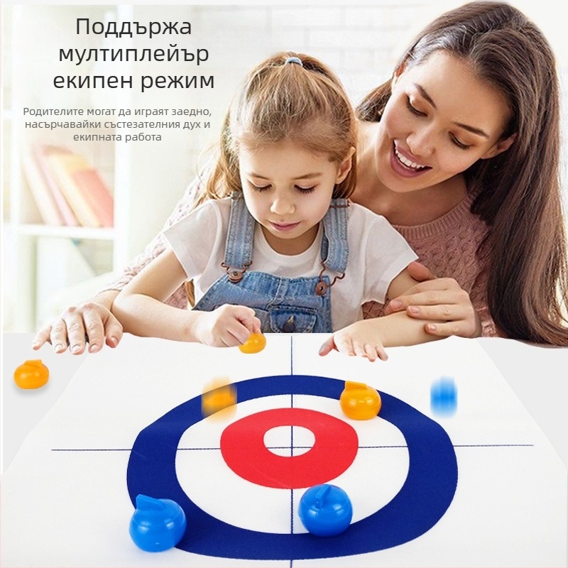 Настолен спортен комплект за деца: кърлинг, голф, баскетбол, футбол и боулинг; пластмасов материал • марка Youlecong • за възраст 4–6 години