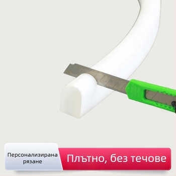 Силиконова лента за задържане на вода – самозалепваща, модерен минималистичен стил за баня, разделя мокро от сухо