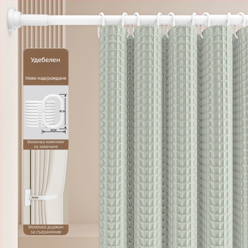 Комплект завеси за душ за баня — памук и лен; японски и корейски стил; модел 69850; произход: Друг