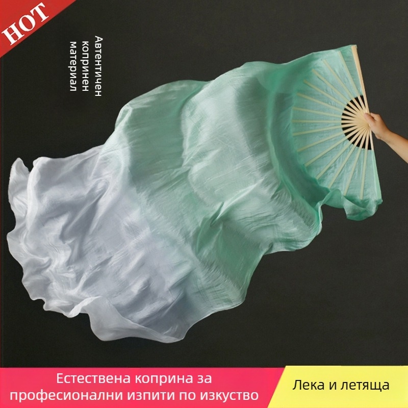 Копринен танцов фен за танц на корема, със бамбукова рамка, класически стил, танц за откриване