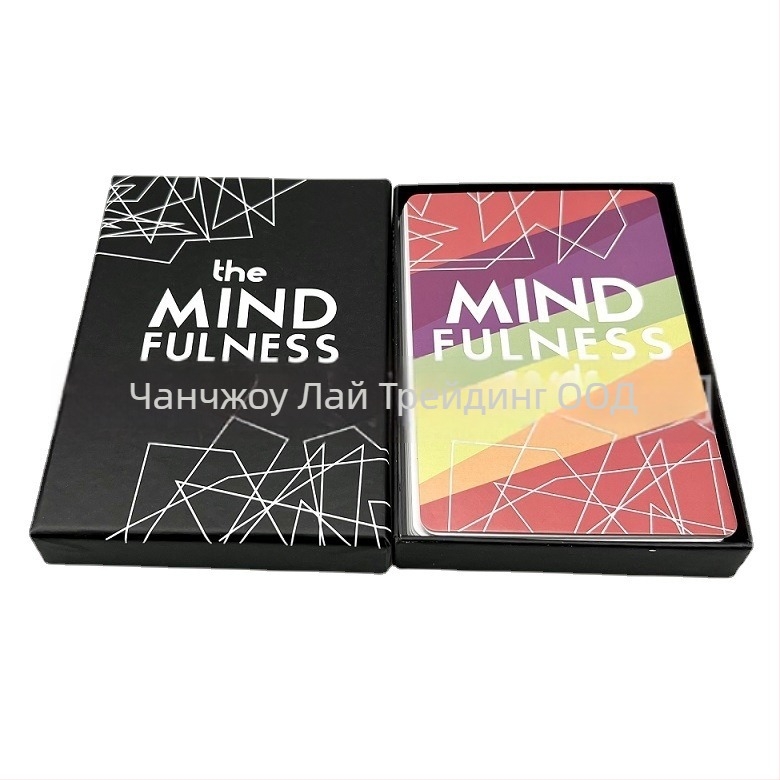 Mindfulness настолна игра с карти за социално общуване, материал: пластмаса + хартия, образователна, подходяща за общности, възраст 4–60 години