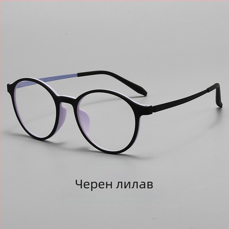 Винтажни кръгли очила за четене със защита от синя светлина, леки лещи от смола, пълна рамка - модел 3050