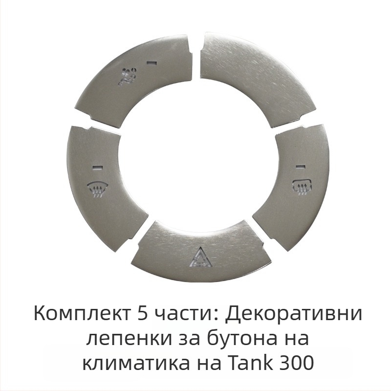 Декорация за централна конзола от алуминиева сплав за WEY Tank 300 – бутон за старт с едно натискане, превключвател за климатика и бутон за ръчната спирачка