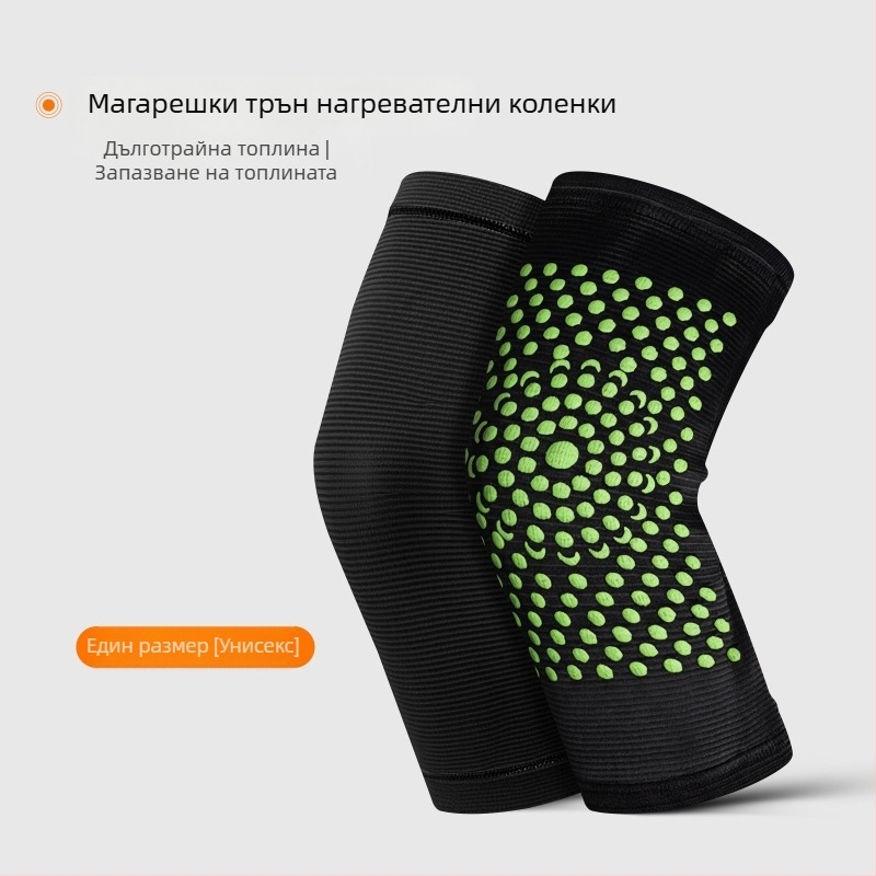 коленни подложки с графеново антихлъзване, 6-часово нагряване, полиестер, за бягане и фитнес