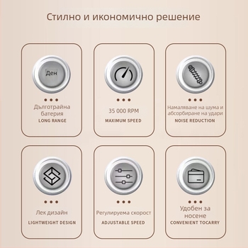 Компактна електрическа машина за шлайфане на нокти за премахване на мъртва кожа, професионални маникюрни инструменти, модел 02, домашна марка.