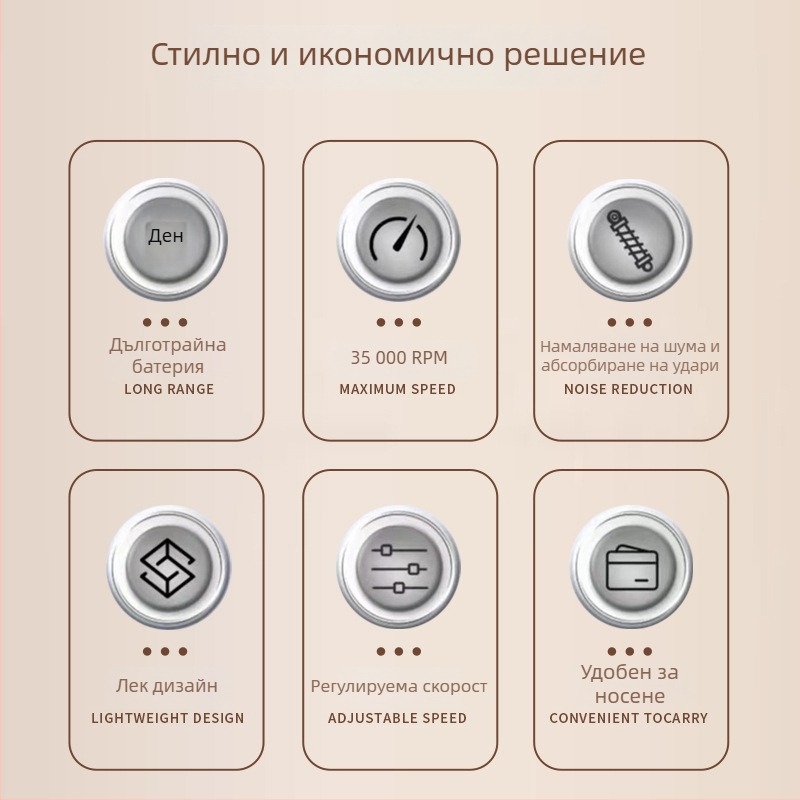 Компактна електрическа машина за шлайфане на нокти за премахване на мъртва кожа, професионални маникюрни инструменти, модел 02, домашна марка.