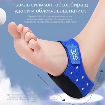 Стелка за петата при силна болка – паметна стелка SEBS + памук, за спортни и ежедневни обувки, модел B-049