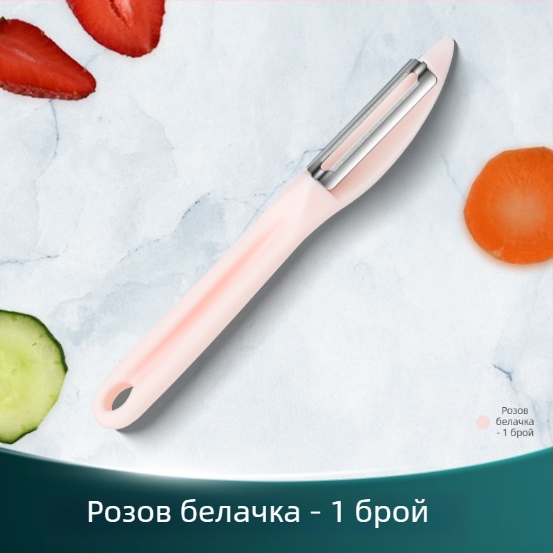 Обелка за плодове и зеленчуци - неръждаема стомана и пластмаса, многофункционален кухненски инструмент, Creative Woodworking Room