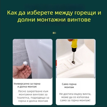 Болтове за закрепване на капака на тоалетната и разширителни винтове, универсални части за капак