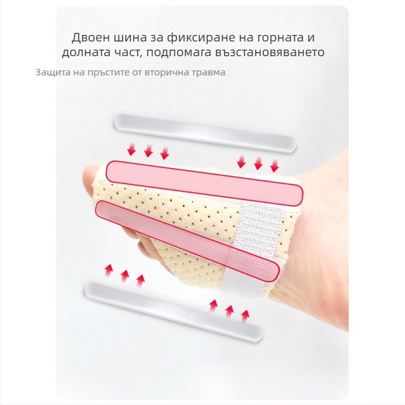 Пръстов ортотичен протектор и фиксатор за ходене, основни материали: diving материал и алуминиева лента; подходящ за възрастни; комплект 10 броя; спортна защитна екипировка