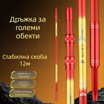 Скоба за големи предмети – многонаправлено въртене, сгъваема, карбон, двойно предназначение