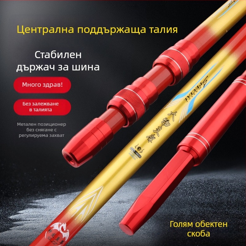 Скоба за големи предмети – многонаправлено въртене, сгъваема, карбон, двойно предназначение