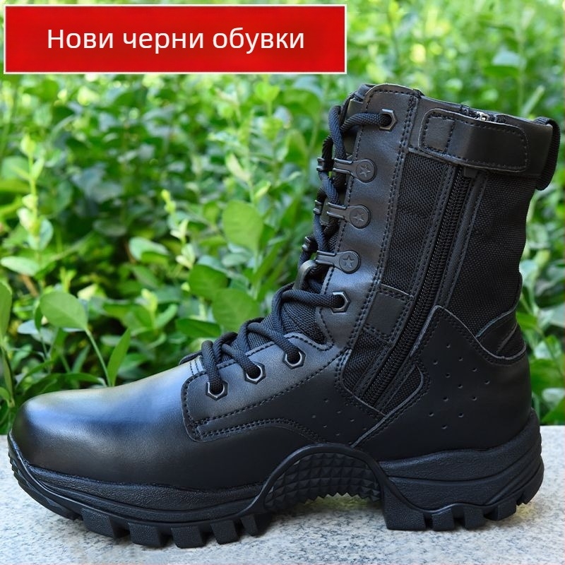 Тактически тренировъчни ботуши за бой с дишащ мрежест връх, висок ханш, EVA стелка, PU подплата и гумена подметка