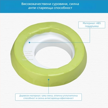 Фланцов пръстен за тоалетна с уплътнение против мирис и течове, CE сертифициран, марка друга, без монтажна услуга