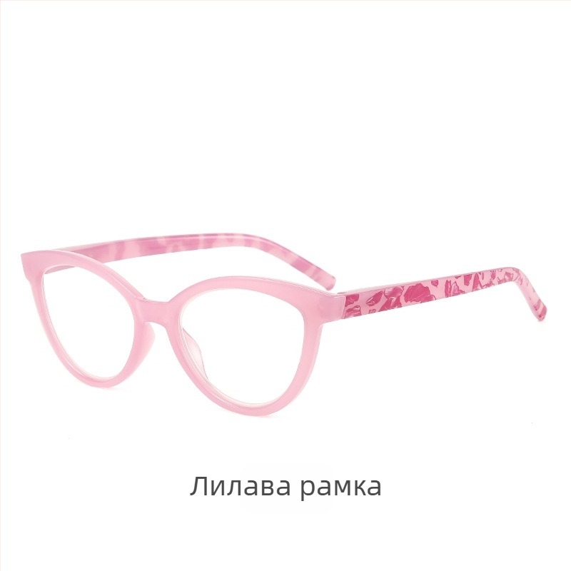 Четящи очила с котешко око, голям кадър, PC лещи, UV защита, анти-синя светлина